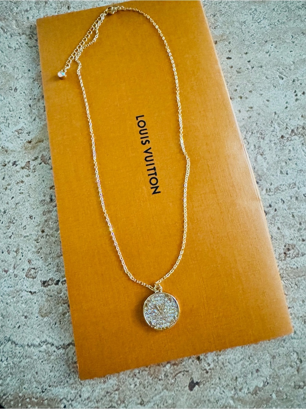 LV Authentic Hardware on Gold Necklace